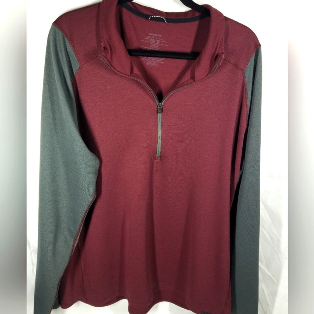 Patagonia Capaline 3, polar tech, Burgundy/gray 1/4zip pullover, XXL